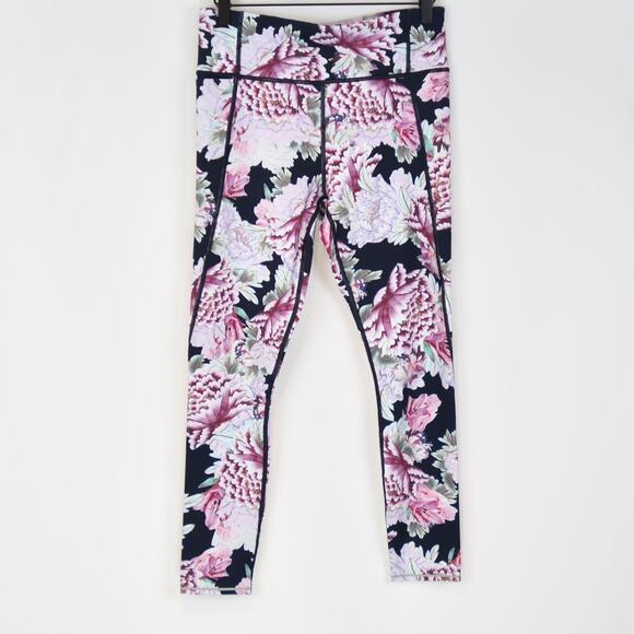 Athleta Pants - Athleta Run Free Garden Party 7/8 Leggings, size small